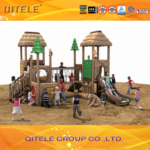 Wood-Plastic Children Outdoor Amusement Playground Equipment (2014 NL-01401)