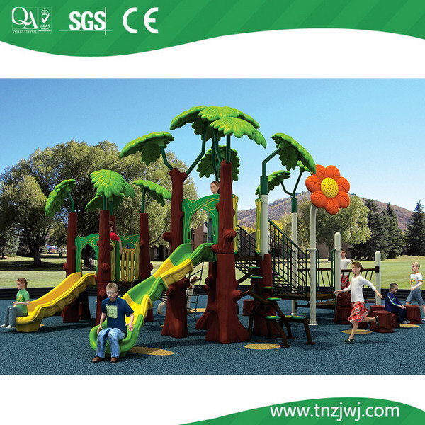 Leaf Theme Outdoor Slide Equipment with Tree Stump