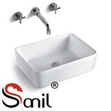 Hot Sell Solid Surface Rectangular Porcelain Sinks (S1035-009)