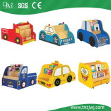 Mini Wooden Car Toy Book Shelf Kids Role Playing Games Furniture