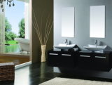 Modern Double Basin Solid Wood Bathroom Furniture (KB-8090)