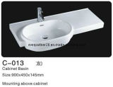 CE Approved Ceramic Cabinet Washbasin for Bathroom