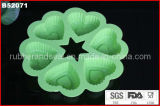 New Design 6 Cups Heart Shaped 3D Silicone Molds (B52071)