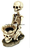Resin Skulls Skeleton Tea Light Candler Holder Burner