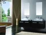 High Gloss Black Lacquer MDF Bathroom Furniture (KB-8580)