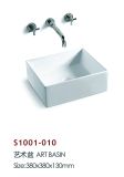 Good Quality Square Bathroom Art Washing Basin (S1001-010)