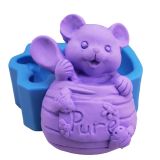 R0848 Silicone Soap Mold -Country Mouse in Honey Jar