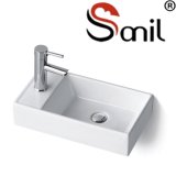 Left Side Bathroom Wall Hung Small Washing Basin (S9039)