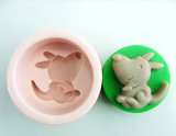 R0037 Cartoon Animal Shaped Round Silicone Soap Chocolate Mould
