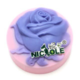 R0354 Natural Food Grade Silicone Mould Rose Flower Round Shape Silicon Mold for Cake Chocolate and Soap Making