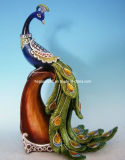 Beatiful Polyresin Peacock Figurine for Home Decoration