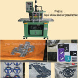 Silicone Label Logo Sticking Machine for Garment Clothes