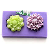 F0302 Nicole Two Hole Silicone Mold Flower Cake Decoration Moulds