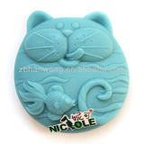 Cat and Fish Soap Molds Silicone Rubber Nicole R1256