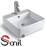 Square Big Size Porcelain Bathroom Wash Art Basins (S1120)