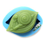 R1246 Snail on a Leaf Handmade Custom Silicone Soap Mold