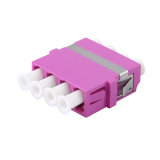 LC Om4 Violet Quad Fiber Optical Adapter Without Flange
