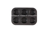 Kitchenware 6 Cup Muffin Pan with Non-Stick Coating