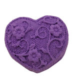 R0814 Nicole Heart Shape Handmade Flower Silicone Toilet Soap Mold