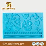 Kitchen Ware Silicone Blue Embossing Fondant Cake Mould