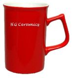 Flare Shape Mug, Red Mug, Coffee Mug