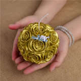 Lz0092 Nicole Handmade 3D Flower Ball Rose Decoratiing Silicone Candle Molds