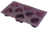 Silicone 8 Cup Heart Muffin Pan & Cake Mould &Bakeware FDA/LFGB (SY1317)