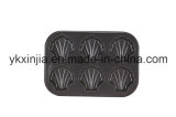 Kitchenware Carbon Steel 6 Cup Shell Muffin Pan Baking Pan