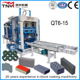 Automatic Qt6-15 Concrete Hollow Block, Solid Brick, Interlocking Paver Making Machine