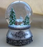 Custom Iron Base Christmas Snow Globe Decoration