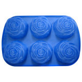 FDA/Lmgb Rose Shape Silicone Cake Mold (XH-011018)