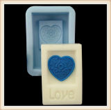 R0303 Square Heart Chocolate and Soap Silicone Mold