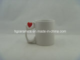 Sublimation White Mug with Red Heart Insert