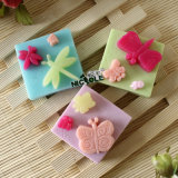 3 Cavity Square Different Design Silicone Mold for Soap, Chocolate and Jelly Making