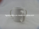Three Handle Mug, 11oz Three Handle Ceramic Mug