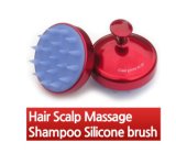 Cool Green Hair Scalp Massage Shampoo Silicone Brush