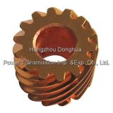 ISO High Quality Steel Worml Gear with Yellow Zinc Plated