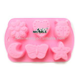 6 Insects and Moon Mold Nicole Silicone Cake Baking Molds Tray Cheap Animal Silicone Molds for Cake B0204