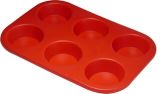 Silicone 6 Cup Muffin Pan & Cake Mould &Bakeware FDA/LFGB (SY1308)
