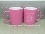Spray Color Mug, Pink Color Printing Mug
