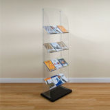 4 Layers Acrylic Display Stand/Acrylic Display Rack for Magazine, Book