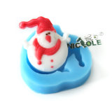 C0089 Christmas Snowman Silicone Chocolate Mold for Soap