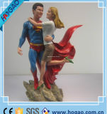 Resin Superman and Girl Bobble Head Doll Decoration