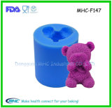 New Design Lovely Bear 3D Silicone Fondant Mould for Cake Decorating