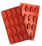 Amazon Vendor Silicone Oval Biscuit Chocolate Mould 16-Cavity