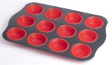 Silicone 12 Cup Muffine Pan & Cake Mould &Bakeware FDA/LFGB (SY1602)