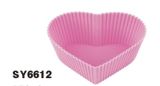 Silicone Heart-Shape Cake Cup & Cake Mould &Bakeware FDA/LFGB (SY6612)