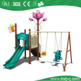 Guangzhou Small Kids Plastic Slide and Swing (T-Y3127C)