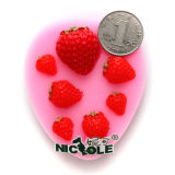 F0588 Strawberry Shape Fruit Fondant Mold for Cake Decoration Silicone Chocolate Candy Mould