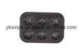 Kitchenware Carbon Steel Non-Stick 6 Cup Floral Muffin Pan Bakeware